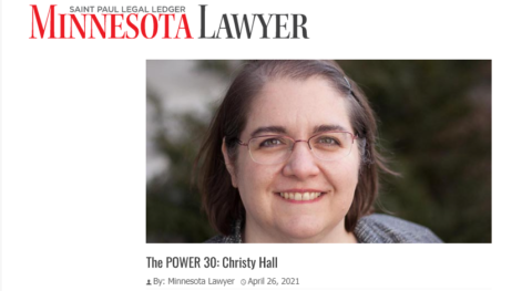 Senior Staff Attorney Christy Hall Recognized by Minnesota Lawyer